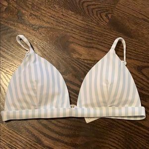 Hollister blue and white striped bikini